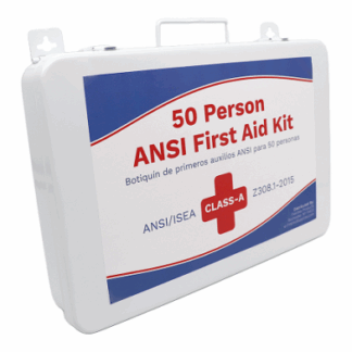 ANSI A 50 Person First Aid Kit Metal