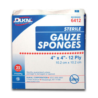 Gauze Pads 4″ x 4″ (25/Bx)