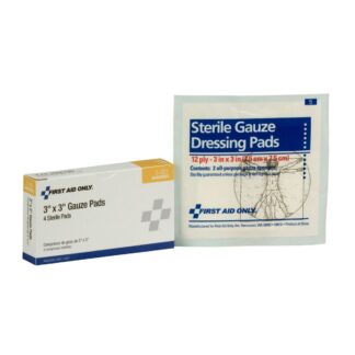 3″X3″ Sterile Gauze Pads (4/Bx)