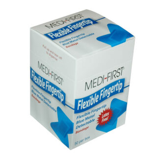 Blue Metal Detectable Fabric Fingertip Bandages (50/Bx)