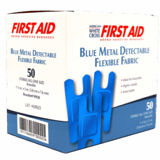 Blue Metal Detectable Fabric Knuckle Bandages (50/Bx)