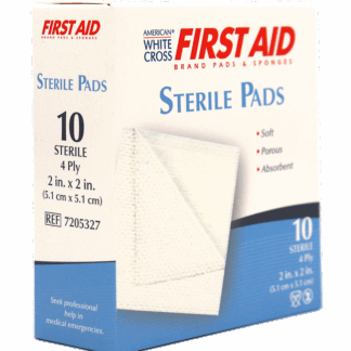 Gauze Pads 2″ x 2″ 4 Ply (10/Box)