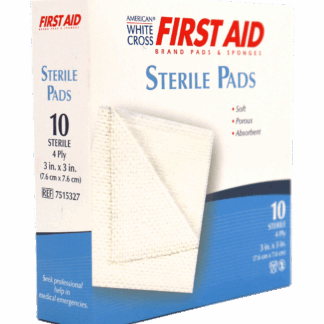Gauze Pads 3″ x 3″ 4 Ply (10/Box)