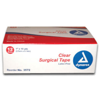 Clear Surgical Tape 1″ x 10 Yds. (12/Bx)