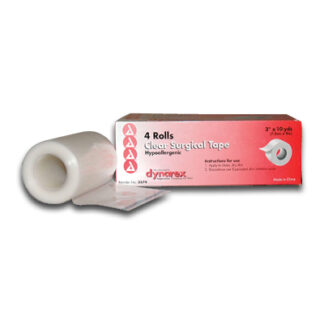 Clear Surgical Tape 3″ x 10 Yds. (4/Bx)