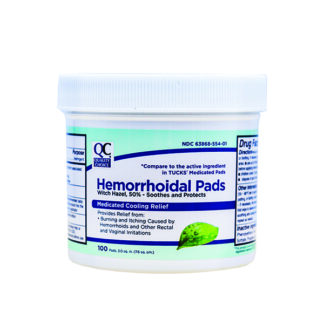 Medicated Hemorrhoidal Pads 100Ct