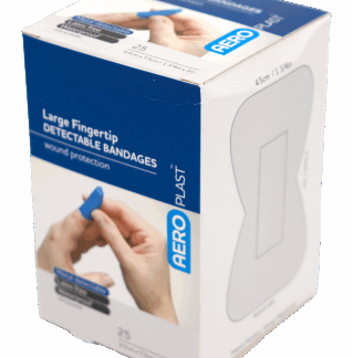 Metal Detectable Fingertip Bandage Lg 1-3/4″ x 3″ (25/Bx)