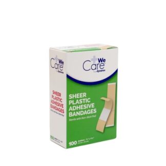 Sheer Plastic Bandages – Junior 3/8″ x 1.5″ (100/Bx)